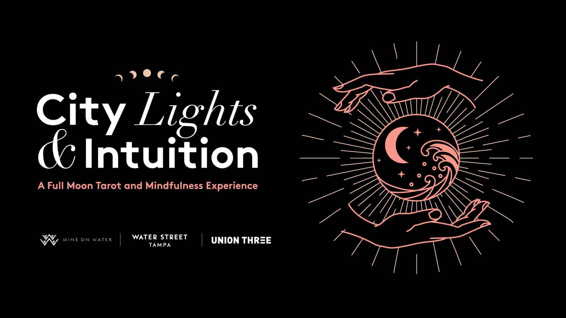 A graphic of City Lights & Intuition at Water Street Tampa