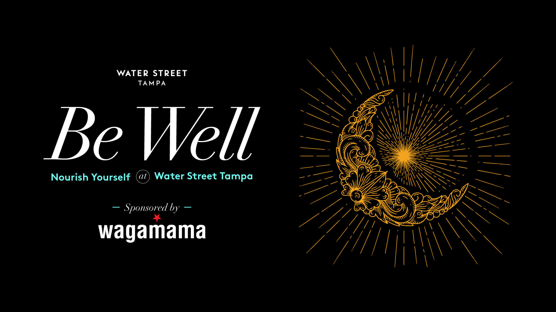 Be Well Event Graphic featuring Full Moon Circle with Sheer Boutique