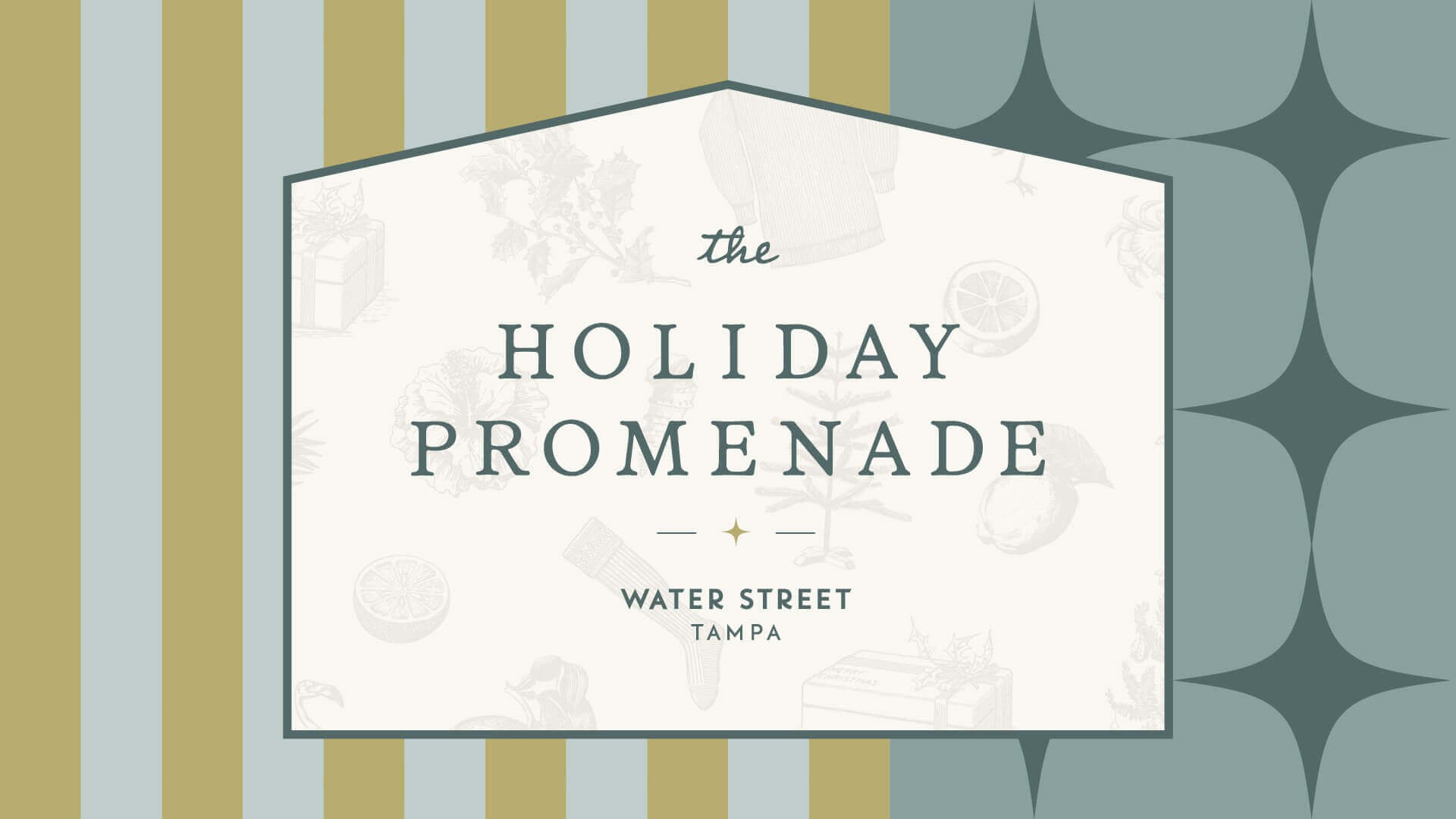 The Holiday Promenade graphic representation and logo