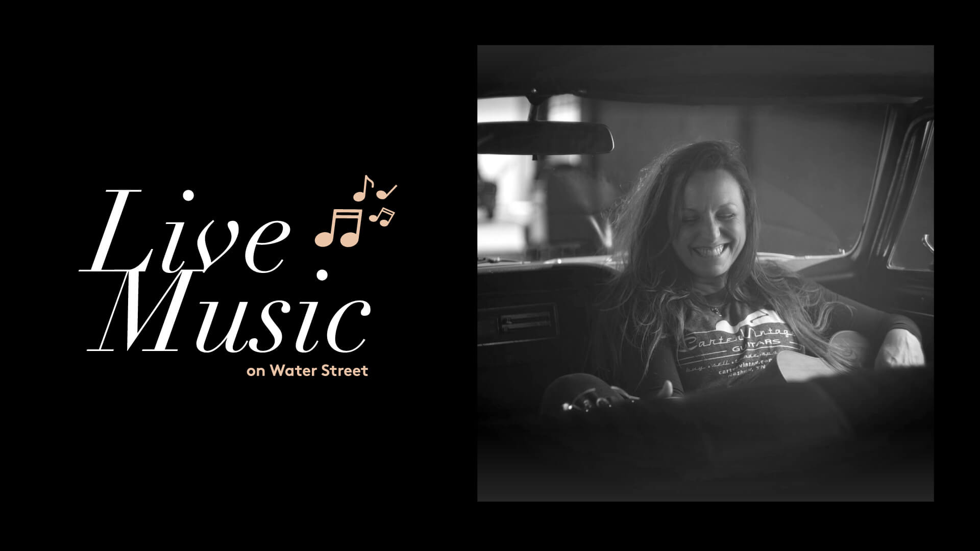 A live music branded graphic with deb ruby pictured